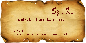 Szombati Konstantina névjegykártya